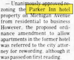 Parker Inn Hotel (Munger Place Apartments) - 1937 Article (newer photo)